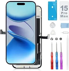 for iPhone 15 Pro Max Screen Replacement Kit: Beefix Replacement for iPhone 15Pro Max LCD Digitizer 6.7", Full HD Display, 3D Touch, Complete Assembly with Repair Tools and Screen Protector