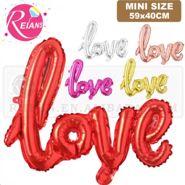 Baby Shower Ligatures LOVE Letter Foil Balloon Wedding Valentine Anniversary Birthday Party Decor Champagne Photo Booth Prop