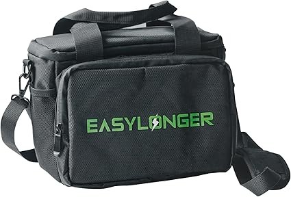 EASYLONGER Travel Carrying Case Compatible with ES960, MARBERO M82/M138, Apowking ‎R100, Anker SOLIX/A1727, etc. Battery Pack Storage Bag with Cable Organizer and Detachable Shoulder Strap, Black